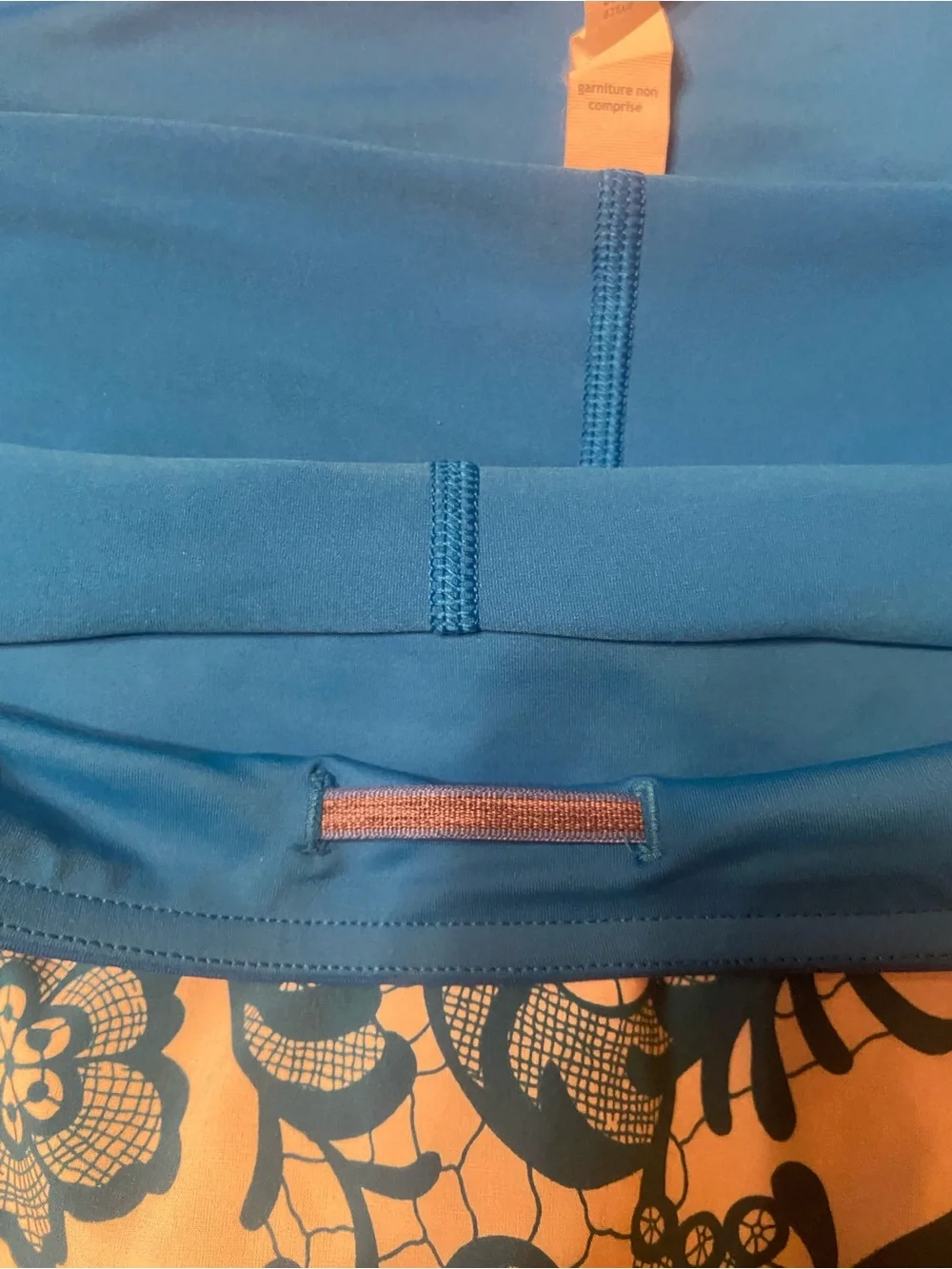 Lululemon Run: Chase Me Skirt Laceoflage Polar Cream Beaming Blue size 10